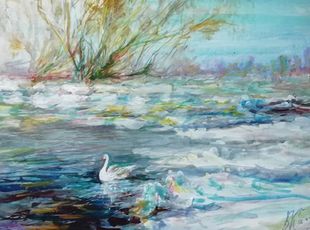 "В конце марта" акв. 2018